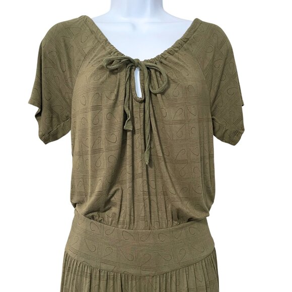 Sundance Felicity Jumpsuit Womens Size XS Army Green Wide Leg Comfy Stretchy - Picture 2 of 13